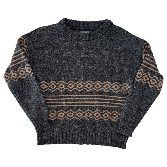 Tocoto Vintage Other - TOCOTO VINTAGE - KNIT LONG SLEEVE TOP - GREY/TAN - 41%WOOL - 10Y